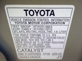 2009 TOYOTA CAMRY, GOLD, LE, 1.8L, AT,  Z25015